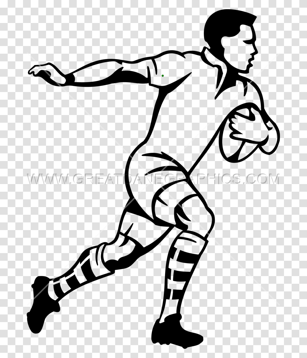 Rugby Player Running Production Ready Artwork For T Shirt Printing, Bow, Sport, Pole Vault, Acrobatic Transparent Png