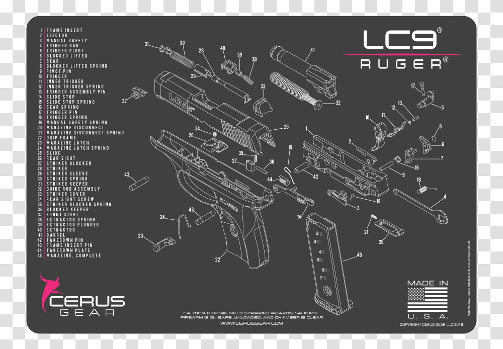 Ruger Lc9s Trigger Sear Spring, Plan, Plot, Diagram Transparent Png