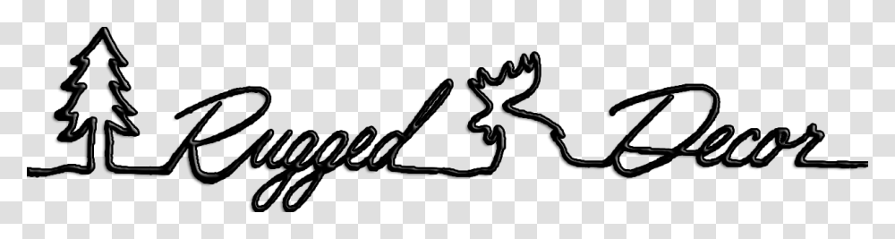 Rugged Moose Decor Calligraphy, Label, Stencil, Logo Transparent Png