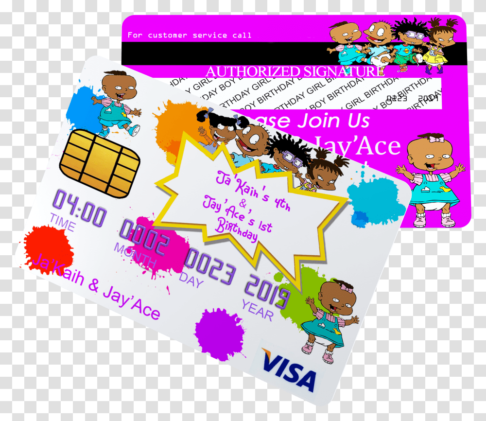 Rugrats Invitations Credit Card, Poster, Advertisement, Flyer, Paper Transparent Png