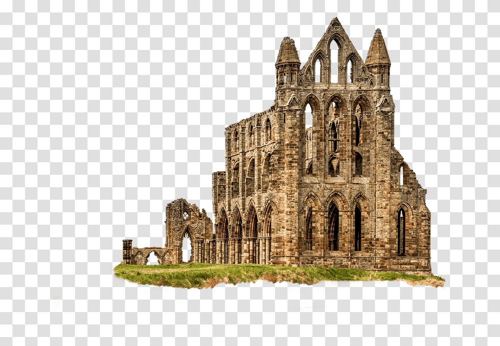 Ruin Monastery Abbey Gothic Whitby Dracula Whitby Abbey, Architecture, Building, Castle, Housing Transparent Png