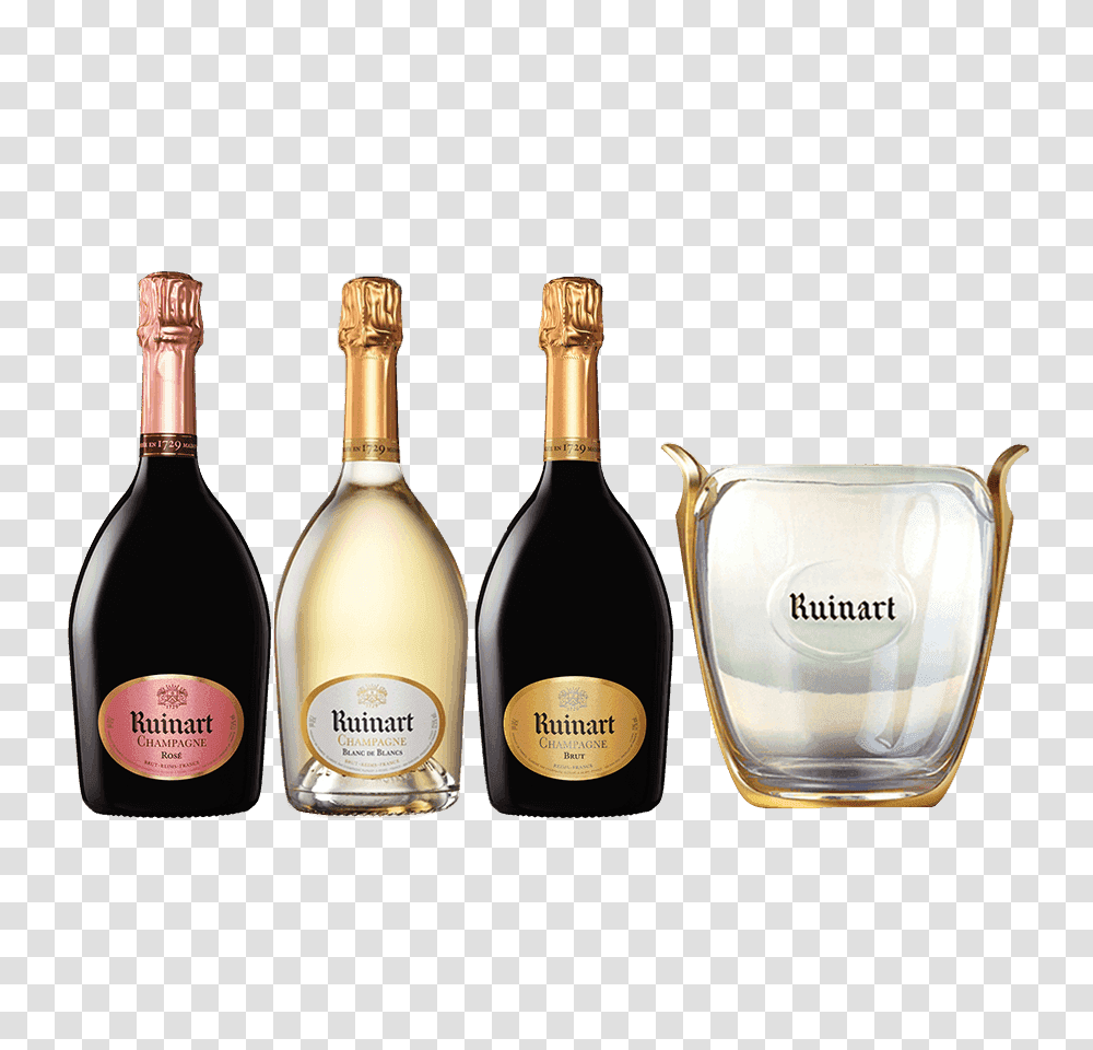 Ruinart Non Vintage Triple Pack With Ice Bucket Shortys Liquor, Bottle, Alcohol, Beverage, Drink Transparent Png