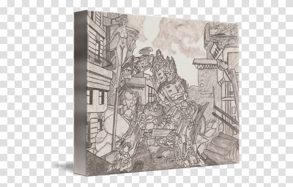 Ruins Drawing City Sketch, Painting, Doodle, Archaeology Transparent Png