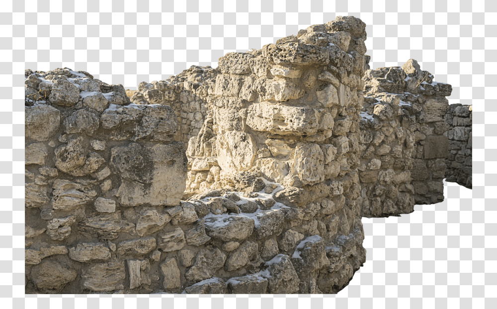 Ruins Drawing Stone Wall Stone Ruins, Nature, Cliff, Outdoors, Archaeology Transparent Png