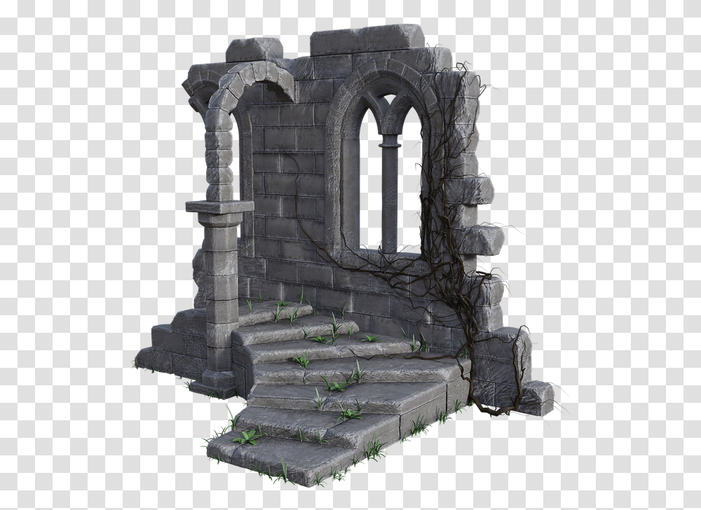 Ruins Stone Wall, Bunker, Building, Crypt, Castle Transparent Png