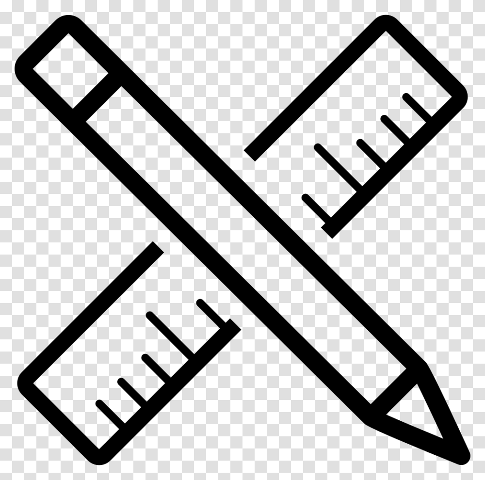 Ruler And Pencil Ruler And Pencil Icon, Baseball Bat, Team Sport, Sports, Softball Transparent Png