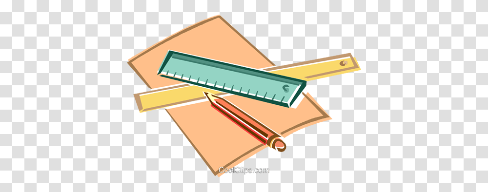 Ruler Pencil Paper Royalty Free Vector Clip Art Illustration, Label, Plot, Pencil Box Transparent Png