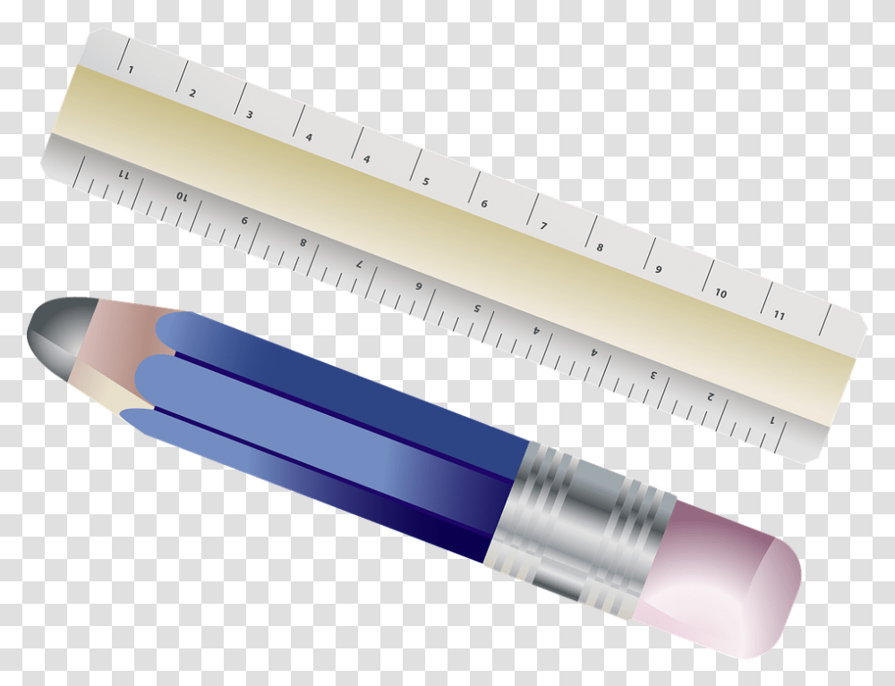 Ruler Pencil Writing Implement Eraser Shaft Of Kalem Cetvel, Plot, Injection Transparent Png