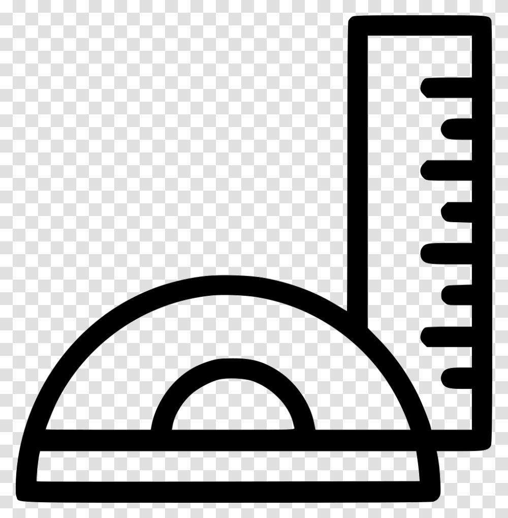 Ruler Scale Protractor Geometry Angle Draw Measure Icon, Label, Stencil, Plot Transparent Png