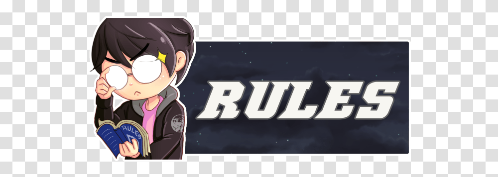 Rules Banner Anime Rules Banner For Discord, Person, Sunglasses, Helmet, Clothing Transparent Png