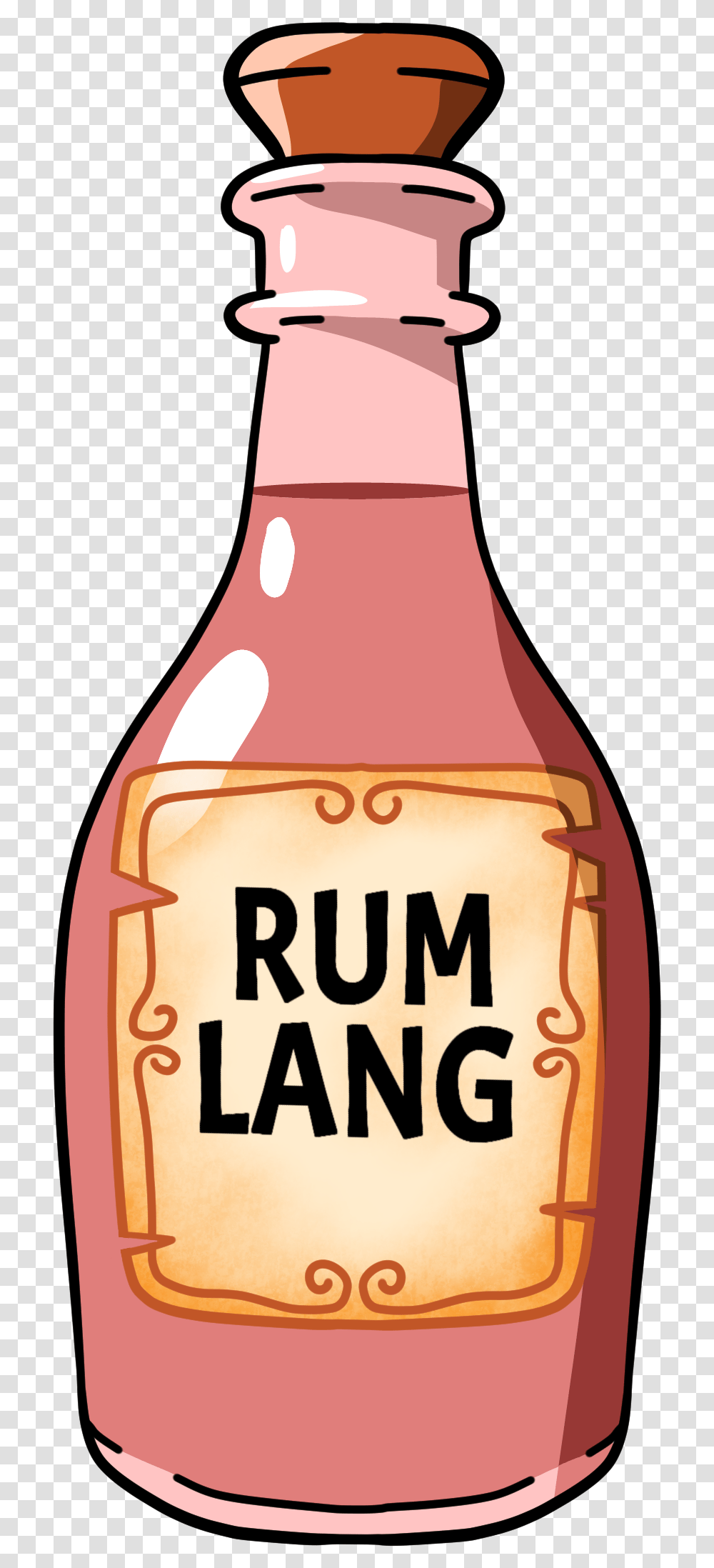 Rum Bottle Clipart Glass Bottle, Ketchup, Food, Beverage, Drink Transparent Png