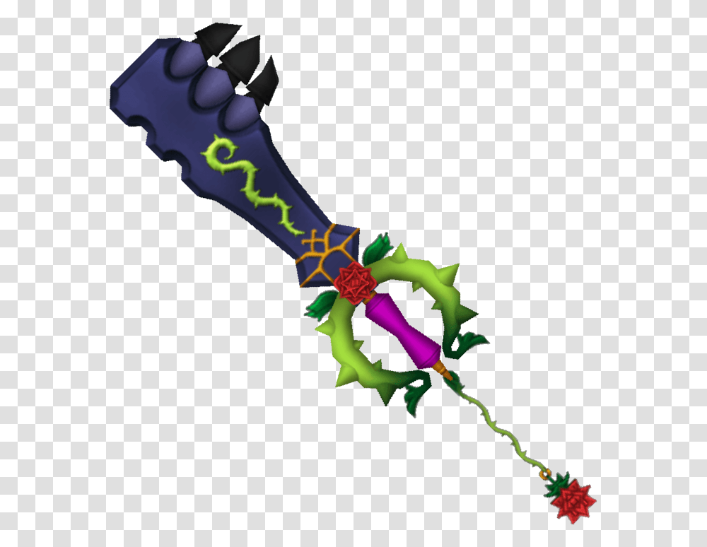 Rumbling Rose Kingdom Hearts 2 Beauty And The Beast Keyblade, Weapon, Weaponry, Spear, Emblem Transparent Png
