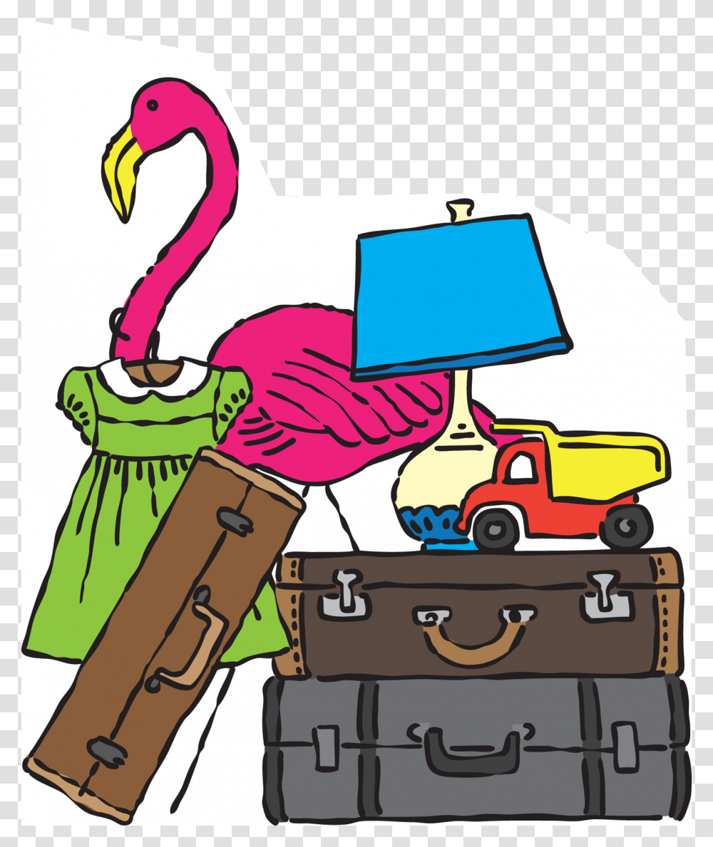 Rummage Sale Clipart Clip Art Images, Luggage, Suitcase, Bird, Animal Transparent Png