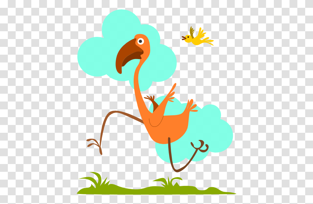 Run Birdie Run Cartoon, Animal, Flamingo Transparent Png