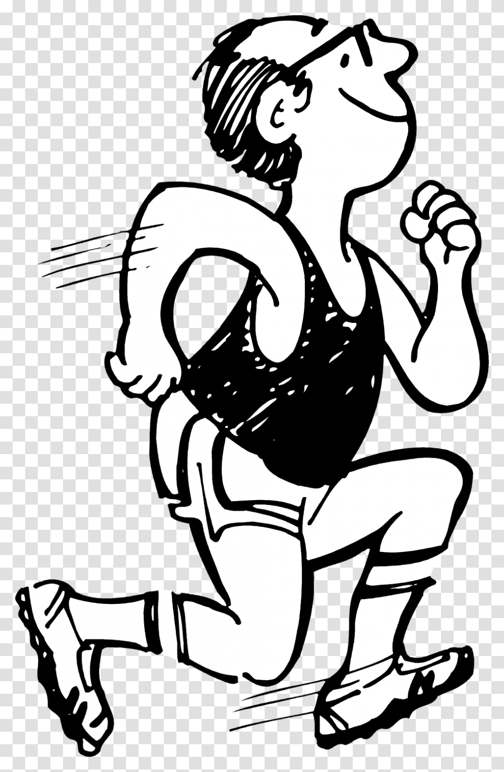 Run Clipart Man Running Clip Art, Stencil, Hand, Pillow Transparent Png