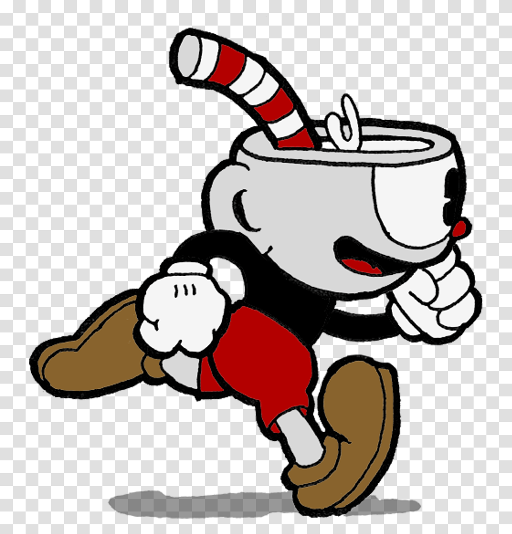 Run Cuphead, Coffee Cup, Stencil, Performer Transparent Png