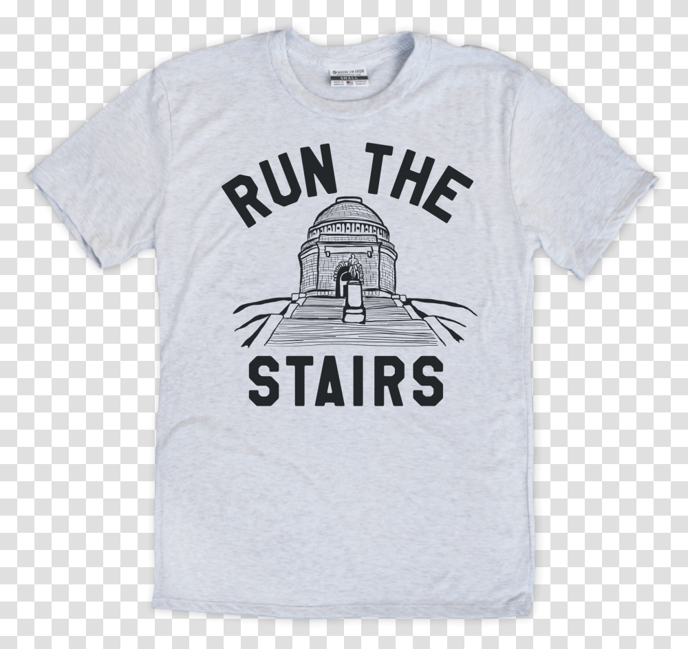 Run The Stairs Tag Active Shirt, Apparel, T-Shirt, Person Transparent Png