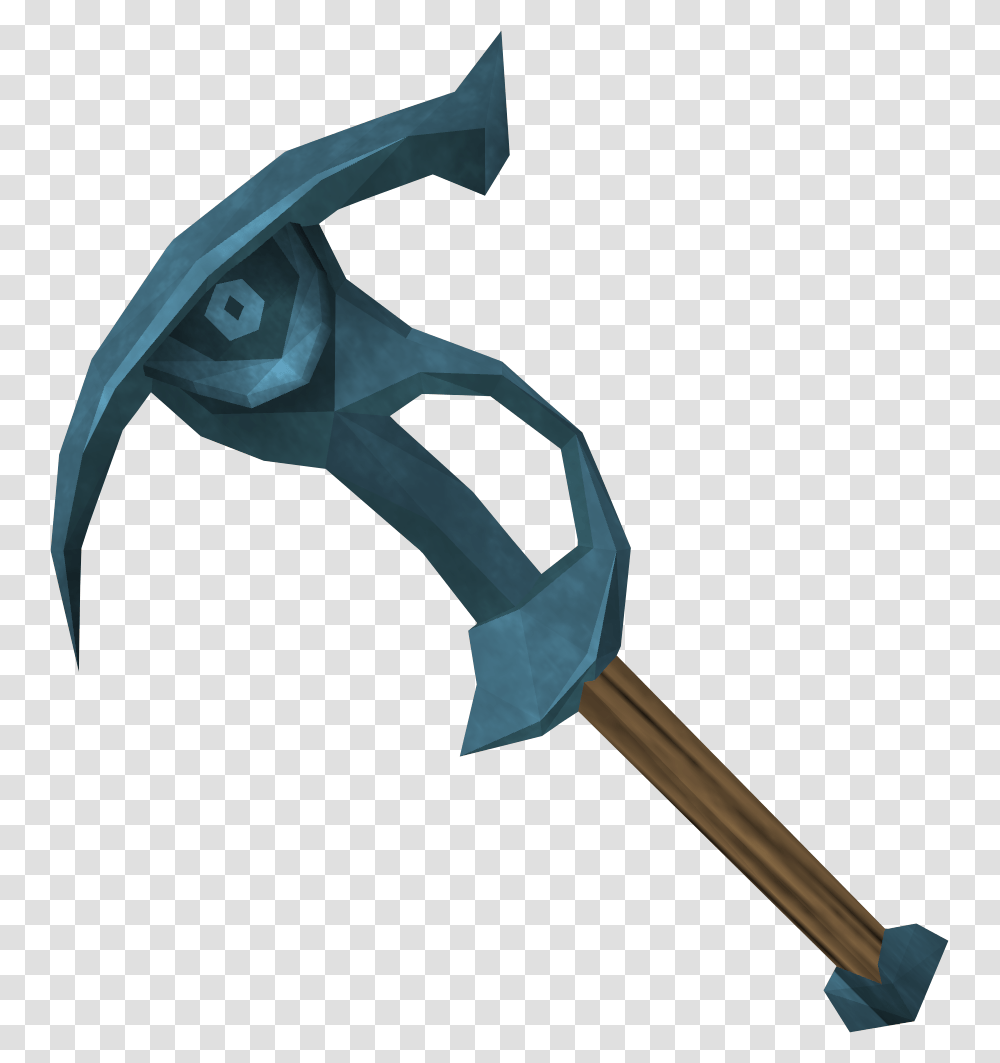 Runescape Pickaxe Clipart Rune Pickaxe, Tool, Weapon, Weaponry, Hammer Transparent Png