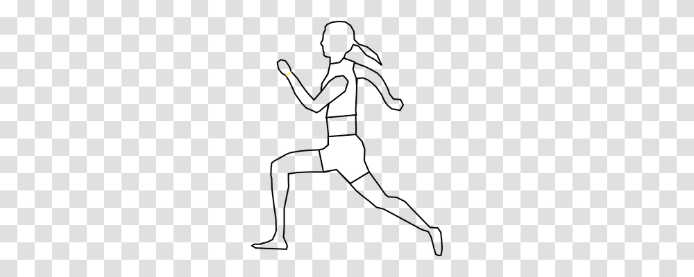 Runner Sport, Hand, Stencil Transparent Png