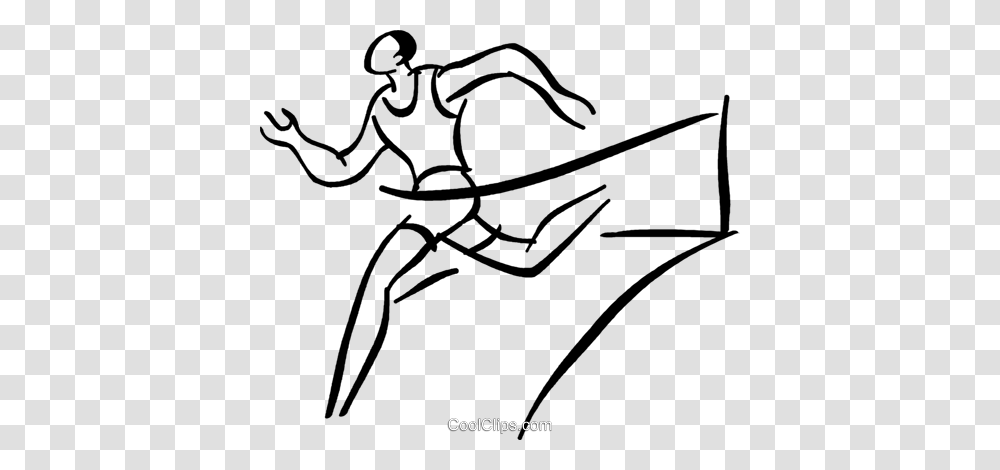 Runner Crossing The Finish Line Of A Race Royalty Free Vector Clip, Drawing, Acrobatic, Sport Transparent Png