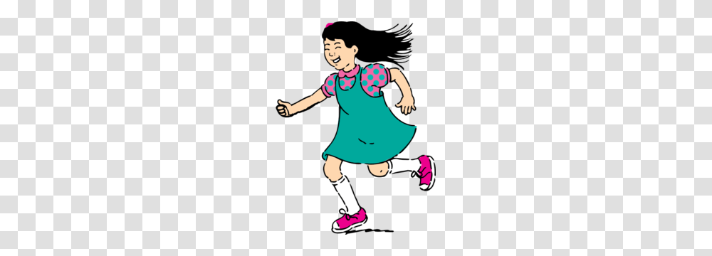 Runner Girl Clip Art Running Girl, Person, People, Kicking, Sport Transparent Png