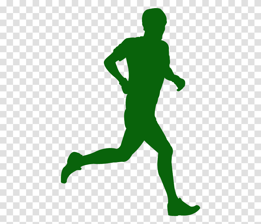 Runner Silhouette Green, Person, Human, Apparel Transparent Png
