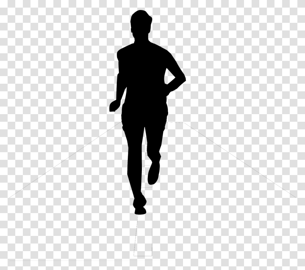 Runner Silhouette Running, Gray, World Of Warcraft Transparent Png