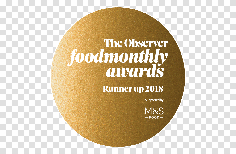 Runner Up Button Observer Food Monthly Awards, Gold, Face Makeup, Cosmetics Transparent Png