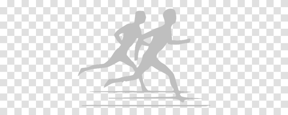 Runners Sport, Silhouette, Stencil Transparent Png