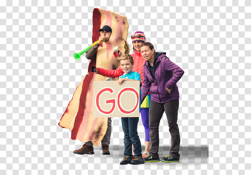 Runners Bacon Costume Fun, Person, Shoe, Stage Transparent Png