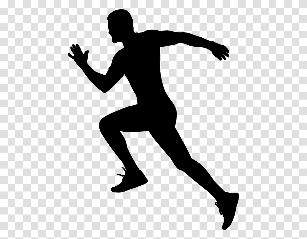 Runners Clipart Man Running Silhouette Clipart, Gray, World Of Warcraft Transparent Png