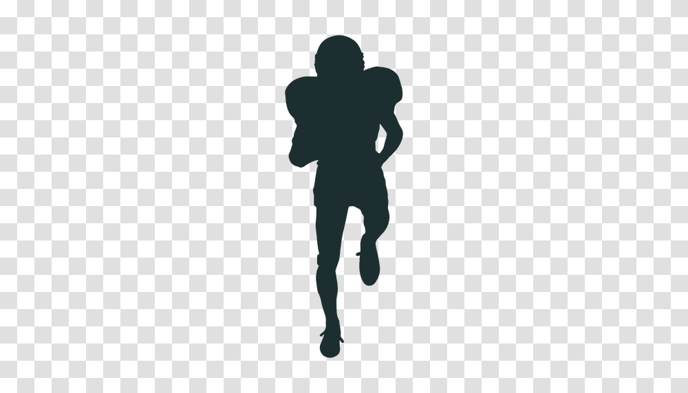Running American Football Player Silhouette, Person, Human, Hand Transparent Png