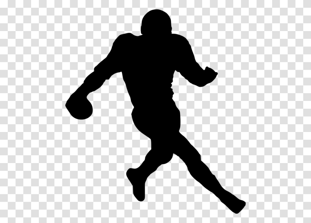 Running Away From The Nflpa Nfl Football Silhouette, Gray, World Of Warcraft Transparent Png