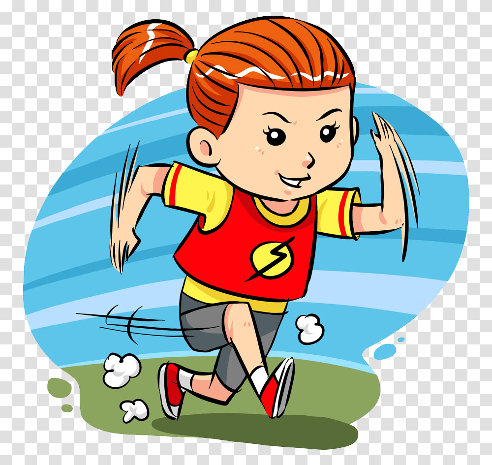 Running Cartoon Clip Art Girl Transprent Girl Running Fast Clipart, Person, Human, Outdoors, Baby Transparent Png