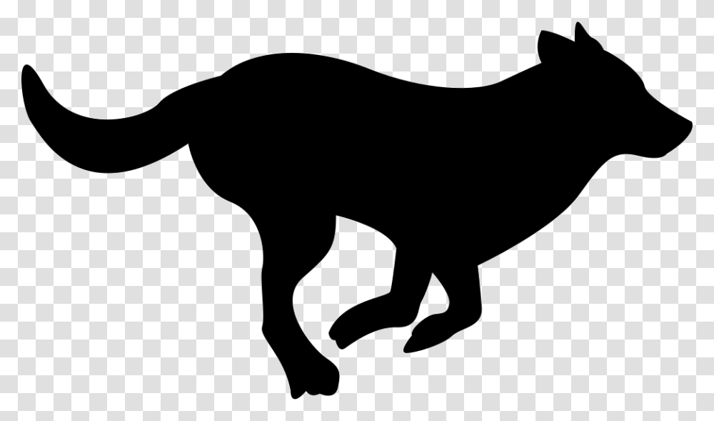 Running Dog Silhouette Black Running Dog Clipart, Mammal, Animal, Wildlife, Pet Transparent Png