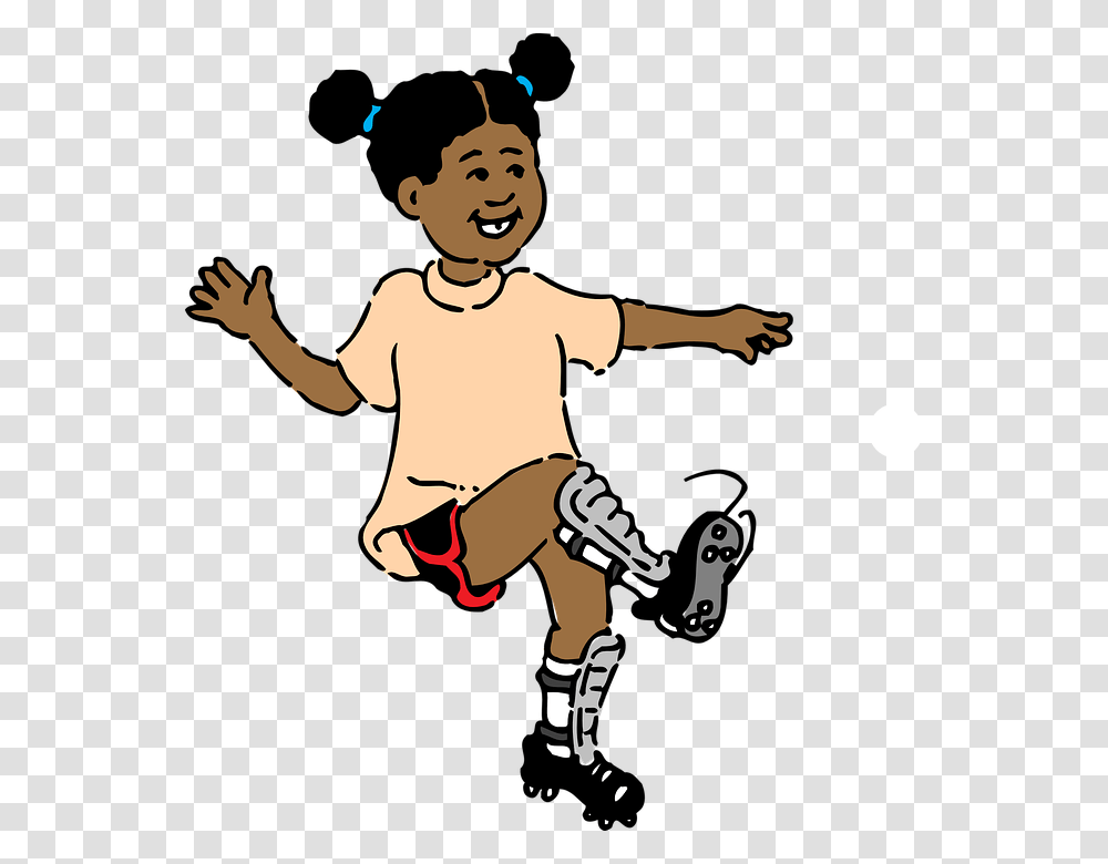 Running Girl Cliparts 21 Buy Clip Art Girl Playing Soccer Clipart, Person, Shorts, Cat Transparent Png