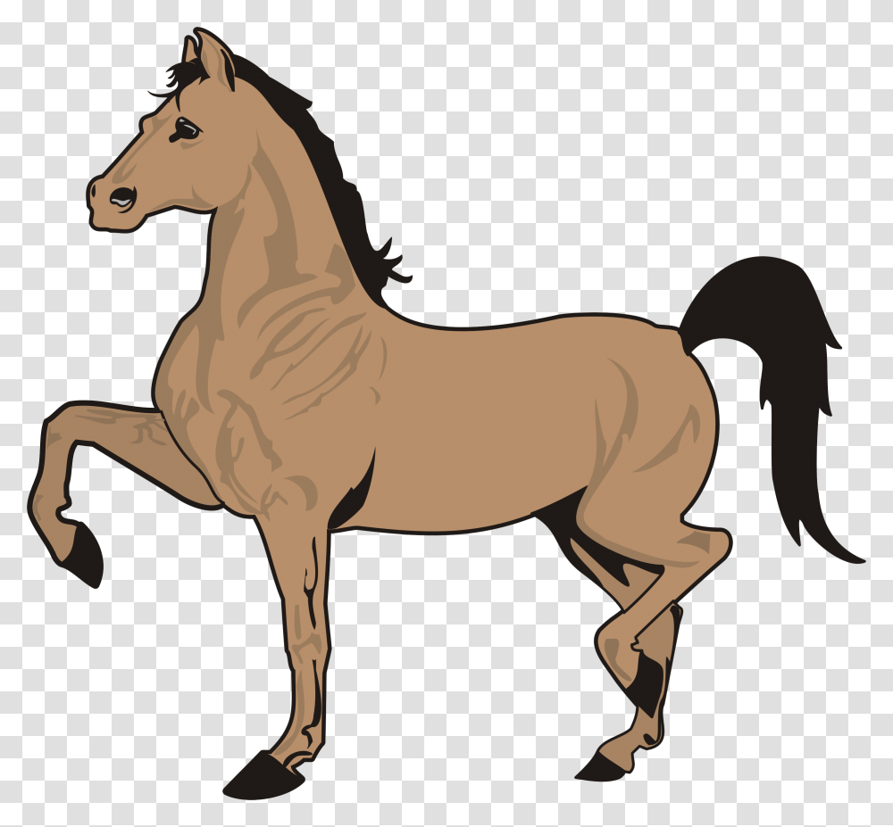 Running Horse Clip Art Black And White Horse Cartoon Images Hd, Colt Horse, Mammal, Animal, Foal Transparent Png