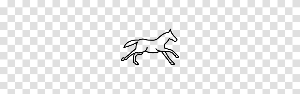Running Horse Outline, Foal, Mammal, Animal, Bow Transparent Png