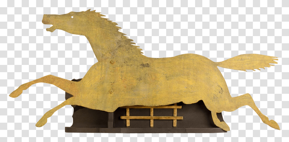 Running Horse Silhouette Weathervane Statue, Dinosaur, Reptile, Animal, Wood Transparent Png