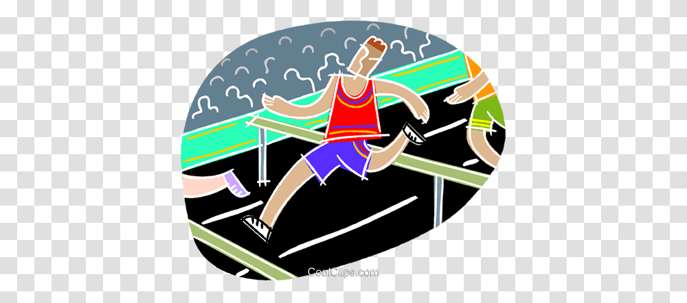 Running Hurtles Royalty Free Vector Clip Art Illustration, Person, Transportation, Vehicle, Oars Transparent Png