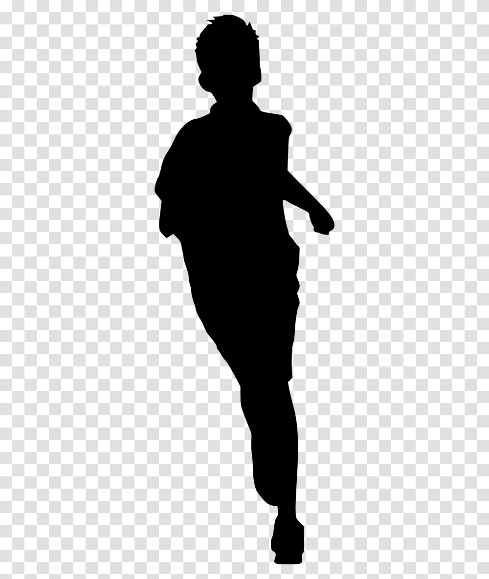 Running Kid Silhouette, Person, Sleeve, Standing Transparent Png