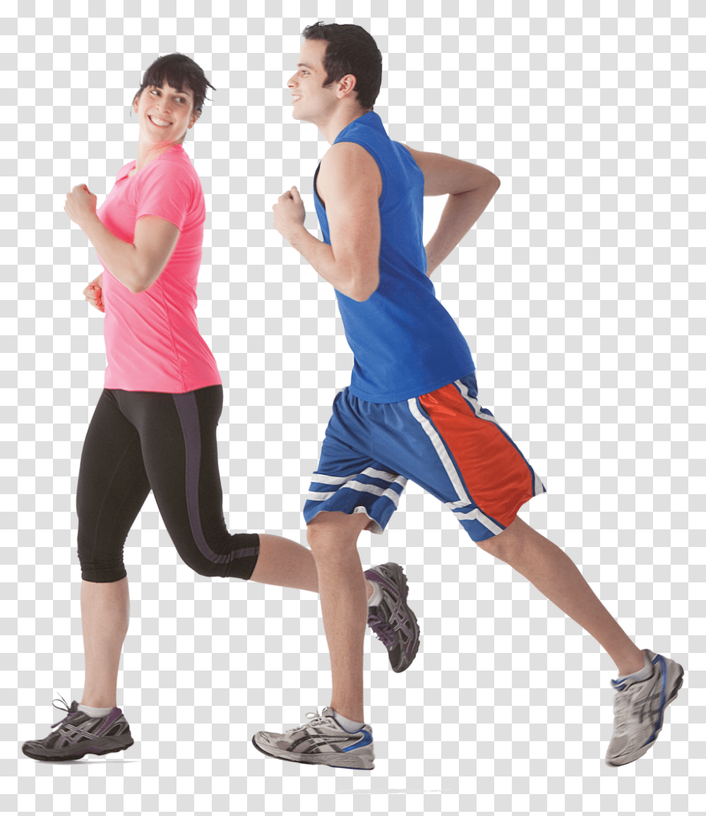 Running Man And Women Image People Running, Person, Human, Apparel Transparent Png