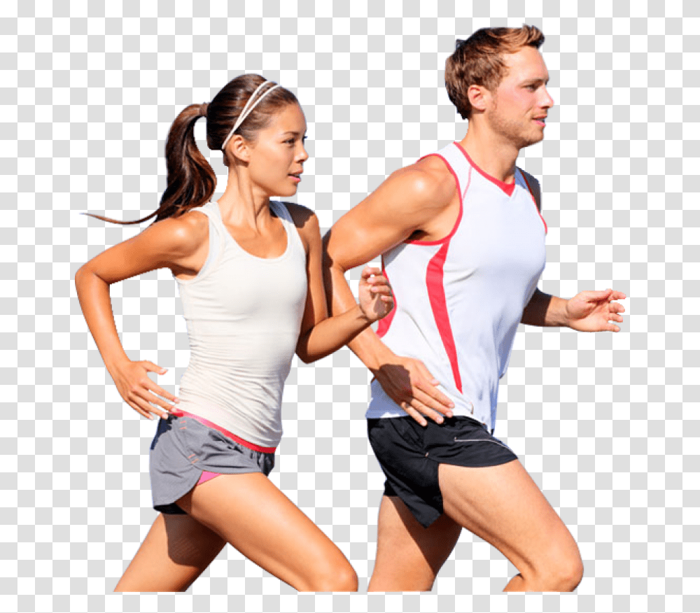 Running Man And Women Image People Running, Shorts, Person, Dance Pose Transparent Png