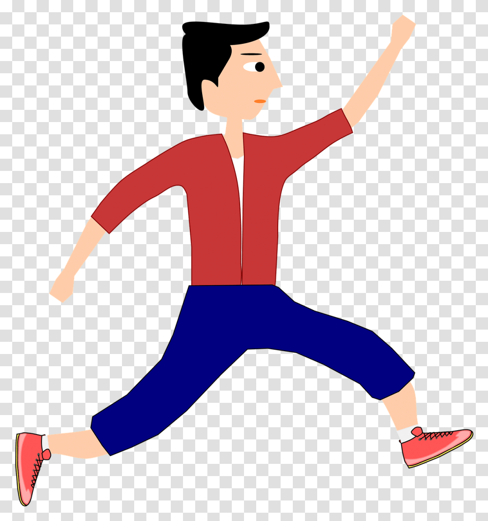 Running Man Cartoon, Person, Female, Dance Pose Transparent Png