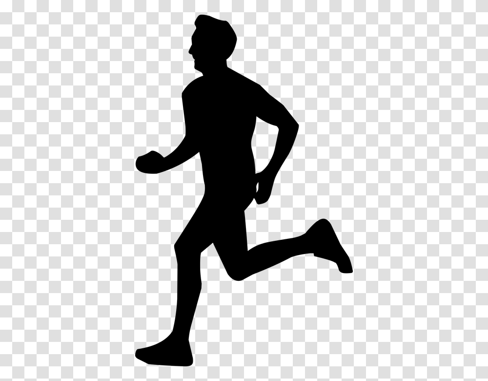 Running Man Silhouette Runner Speed Sprinting Person Running Silhouette, Gray, World Of Warcraft Transparent Png