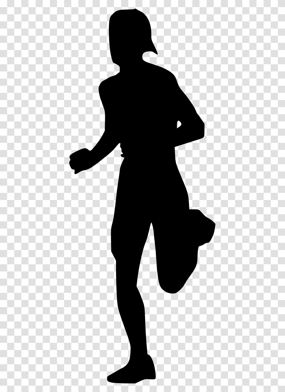Running Man Silhouette Running, Person, Human, Standing, Stencil Transparent Png