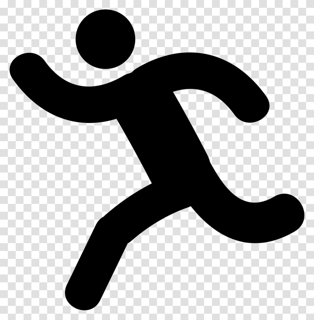 Running Person Icon, Hammer, Tool, Stencil Transparent Png