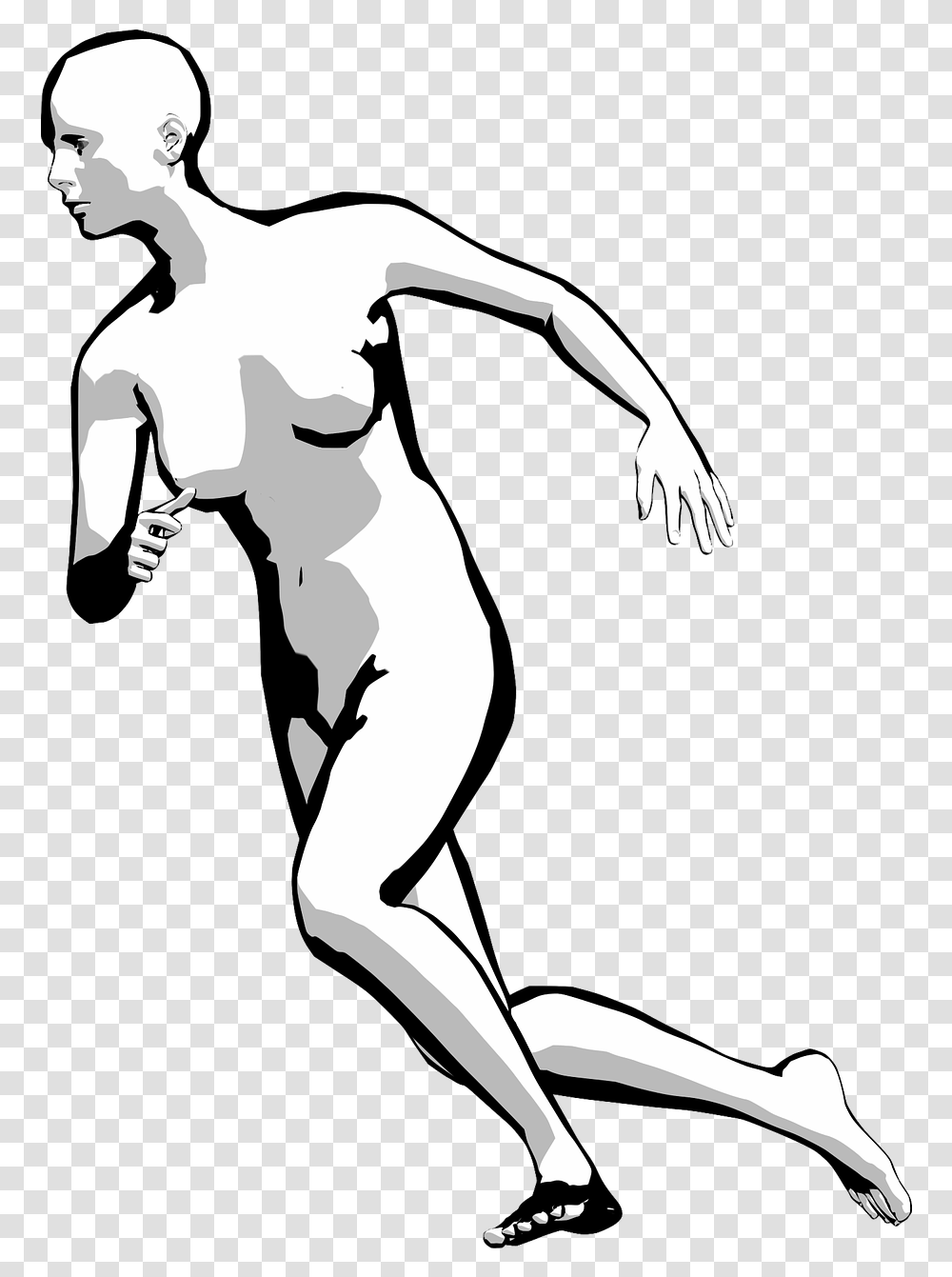 Running Person Running Man Movement Person With Imagen De Persona En Movimiento, Human, Stencil, Mammal, Animal Transparent Png