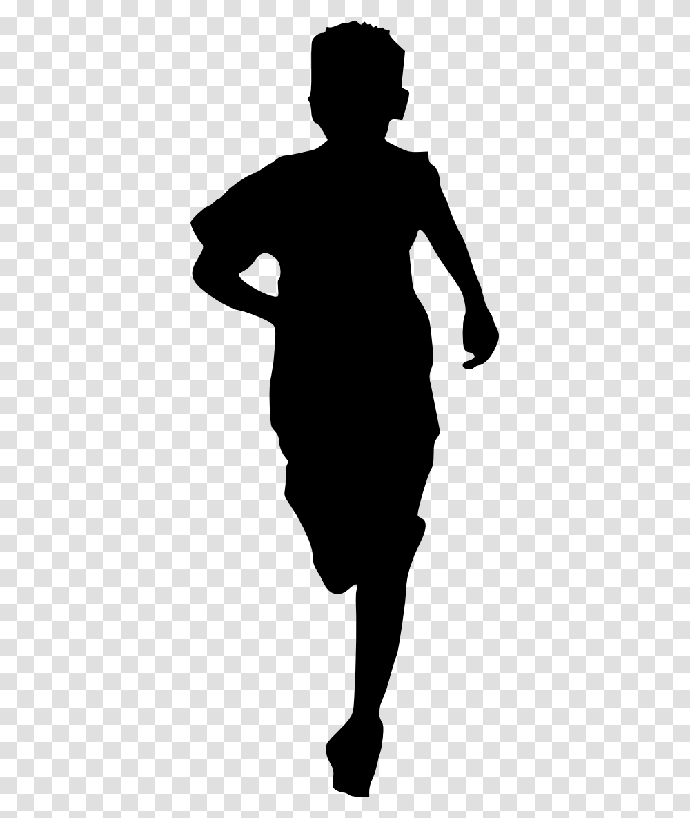 Running Person Silhouette, Human, Sleeve, Apparel Transparent Png