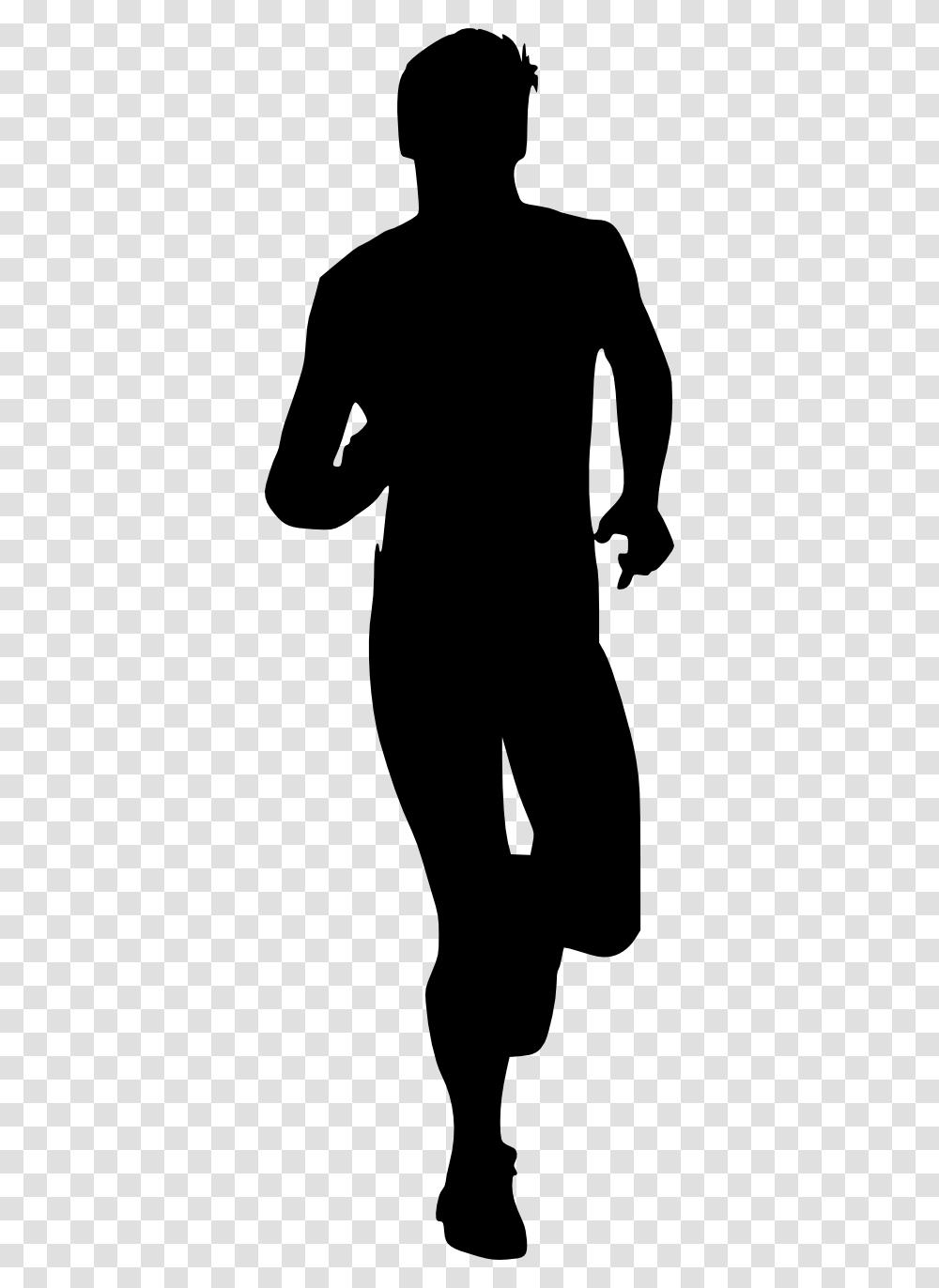 Running Person Silhouette, Standing, Hand, Stencil, People Transparent Png